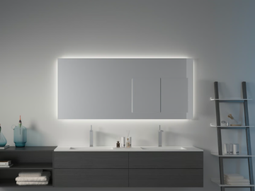 MIRR IN MIRROR - Wall-mounted bathroom mirror with cabinet by MOMA Design - view 2